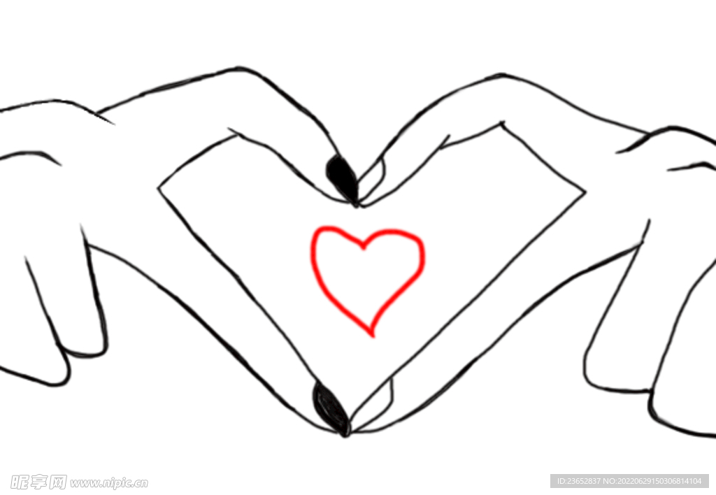 情人节爱心手