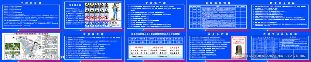 工地九牌一图  工程概况牌 
