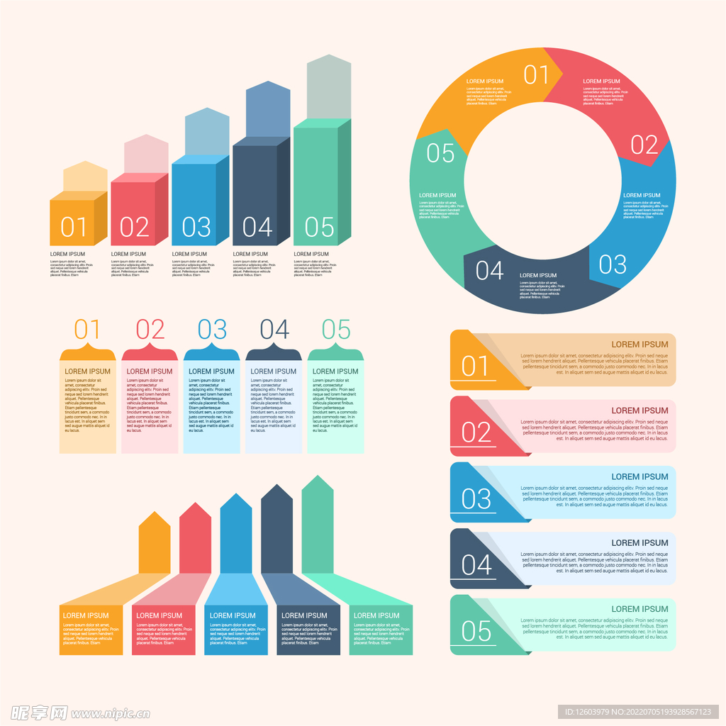 分类项目信息图表