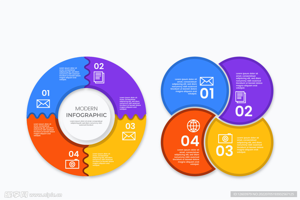 圆形信息图表元素