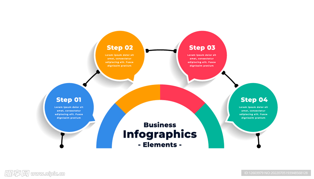 圆形抽象信息图表