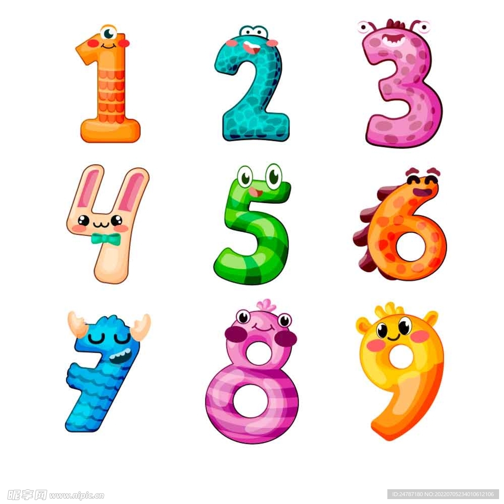 卡通数字