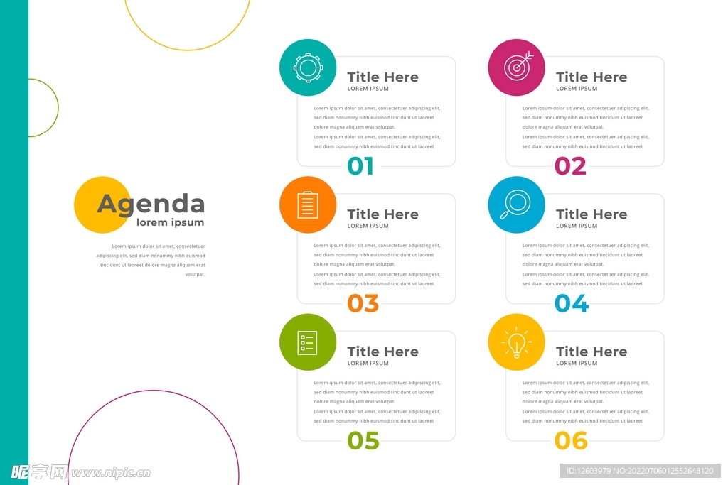 议程图表信息图表元素