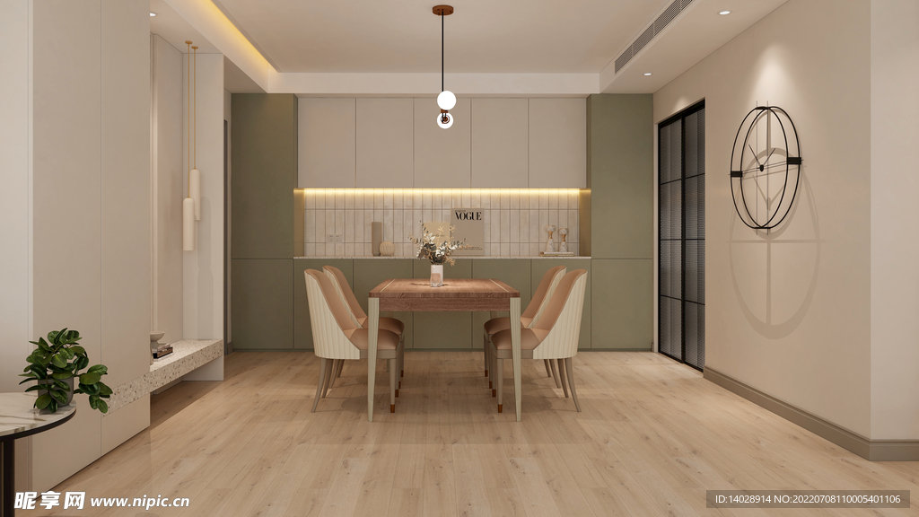 现代简约轻奢清新餐厅