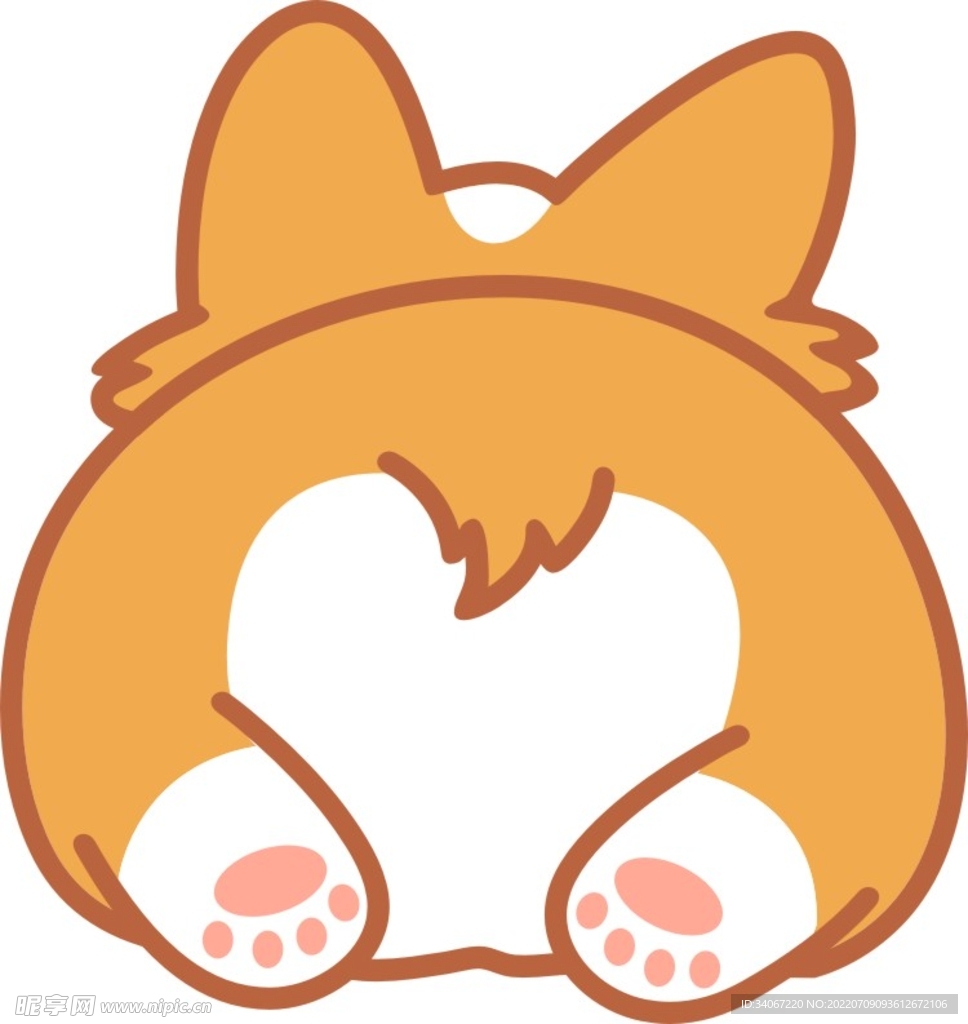 柯基屁屁 可爱卡通