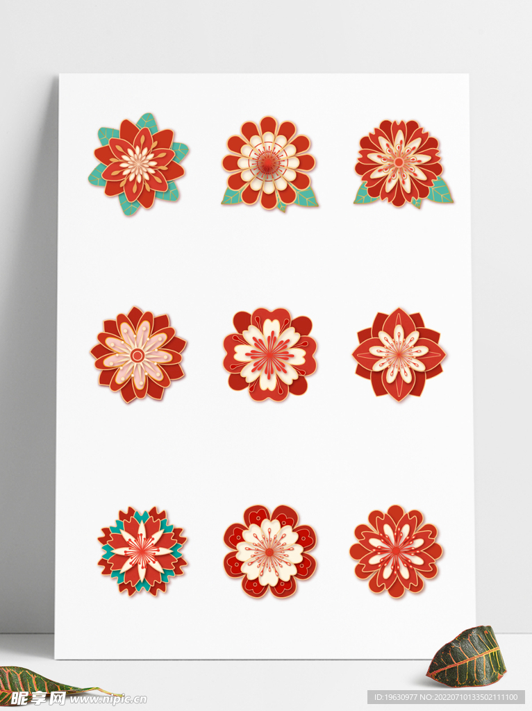 红色花朵花瓣花