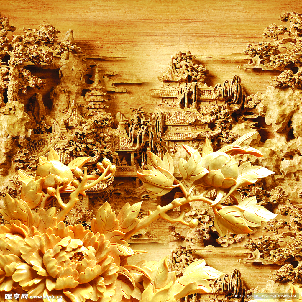 木纹浮雕