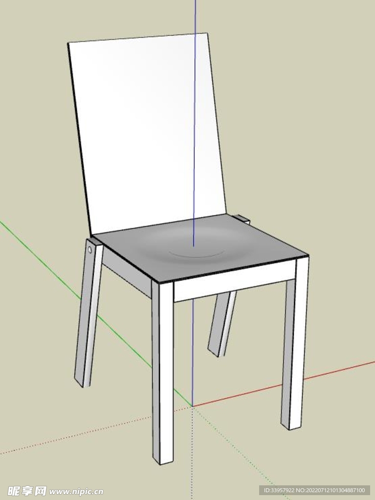 草图大师家装模型椅子