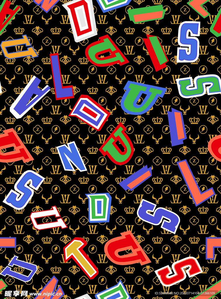 大牌符号字母 古驰底纹