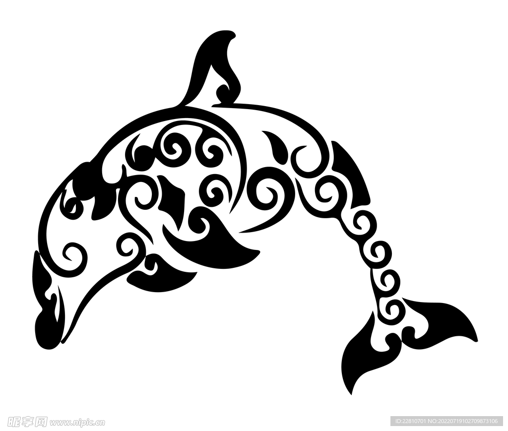 创意剪影造型鱼