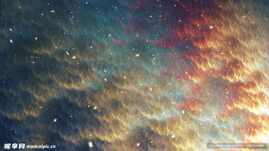 浓郁云涌数字艺术画