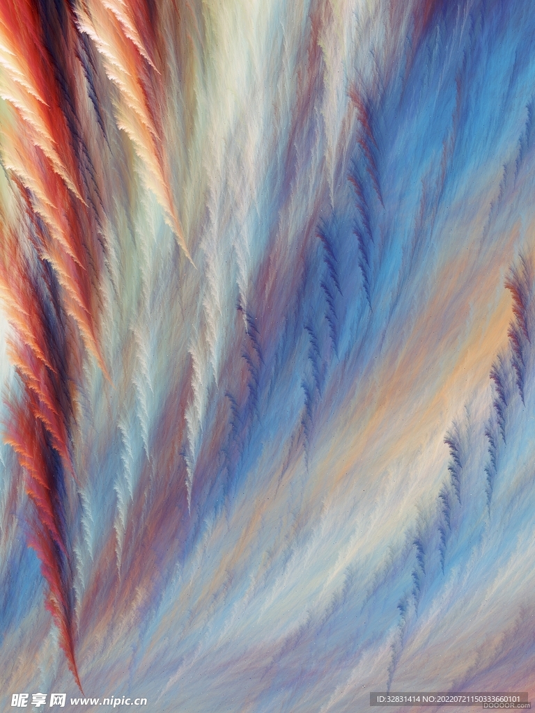 浓郁云涌数字艺术画