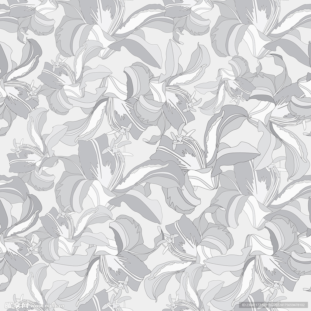 手绘线条郁金香