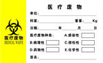 医疗废物不干胶贴纸