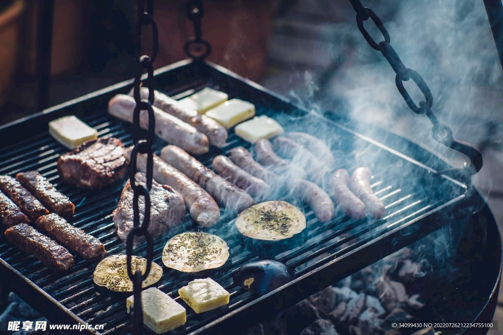 烧烤美食烤肉图片素材