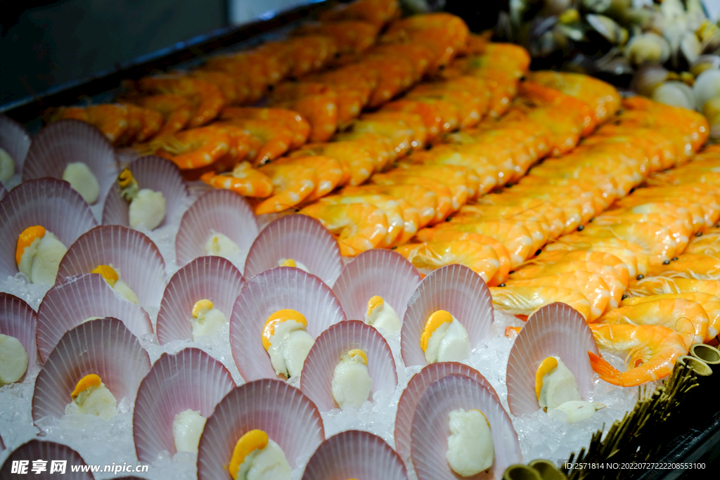 海鲜自助 贝类 大虾