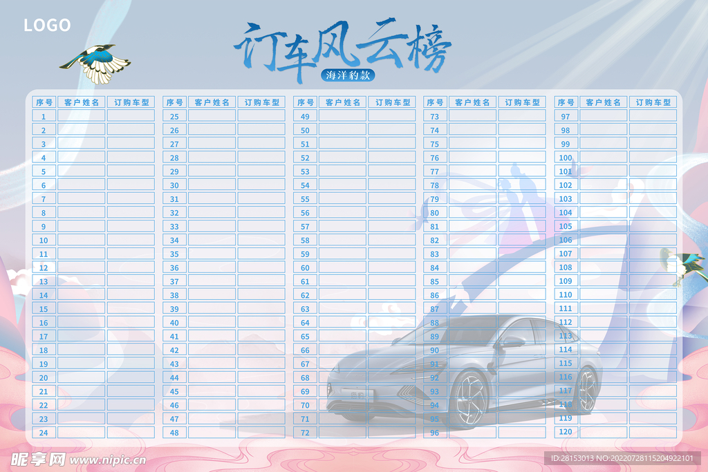 七夕订车风云榜