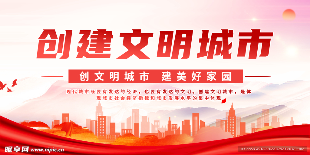 创建文明城市宣传栏