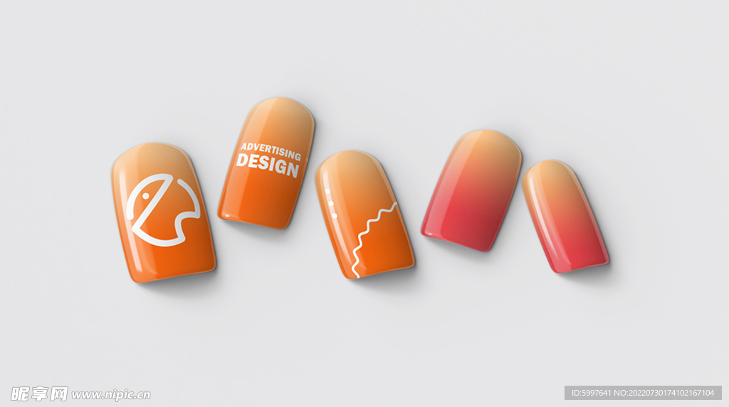 美甲片样机展示