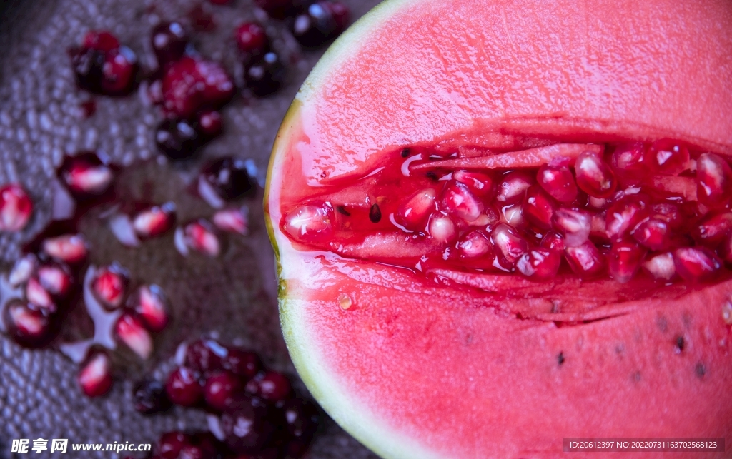 西瓜 果汁 素材背景