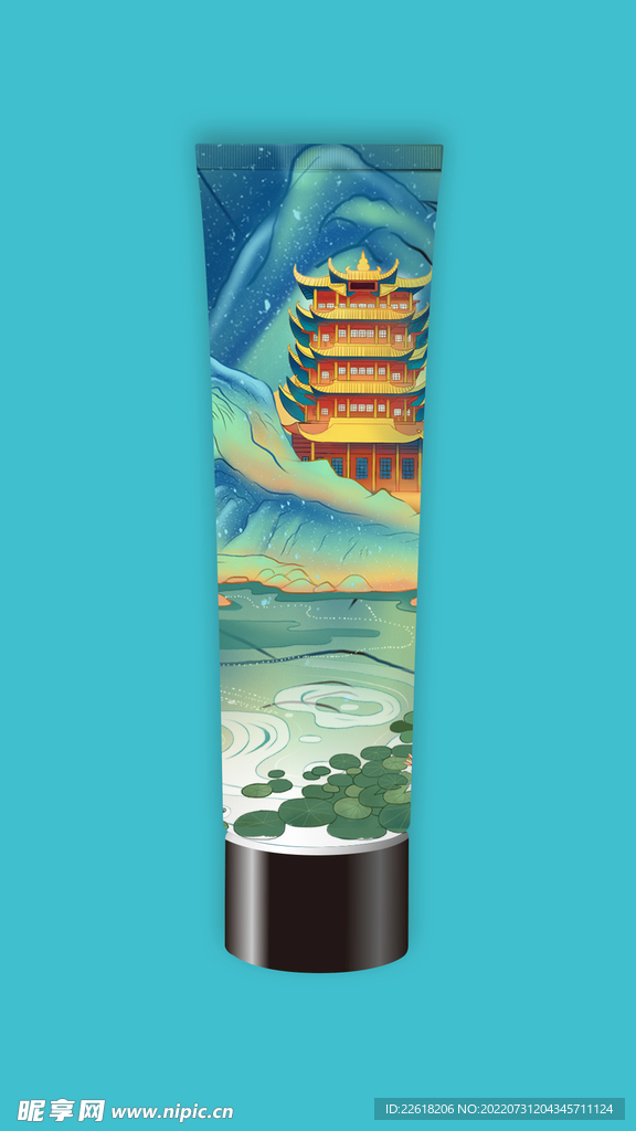 国潮化妆瓶海报设计