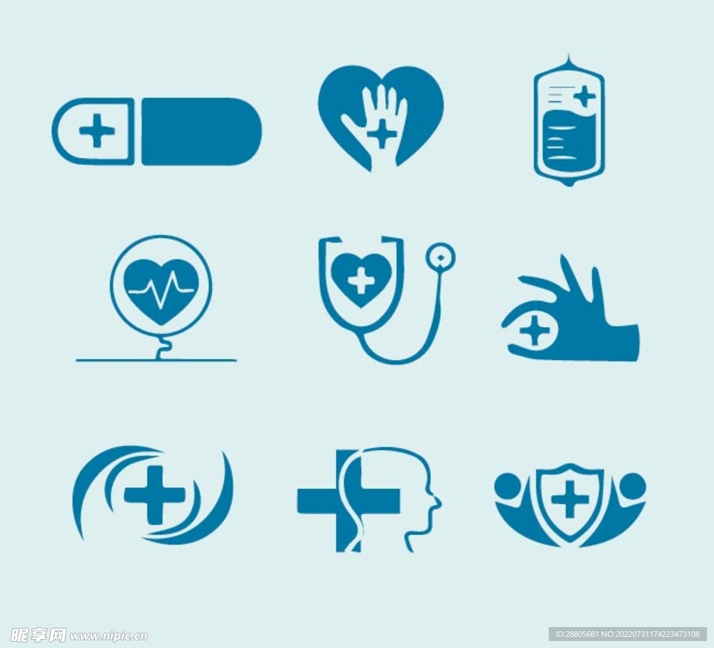 医疗矢量ai图标素材