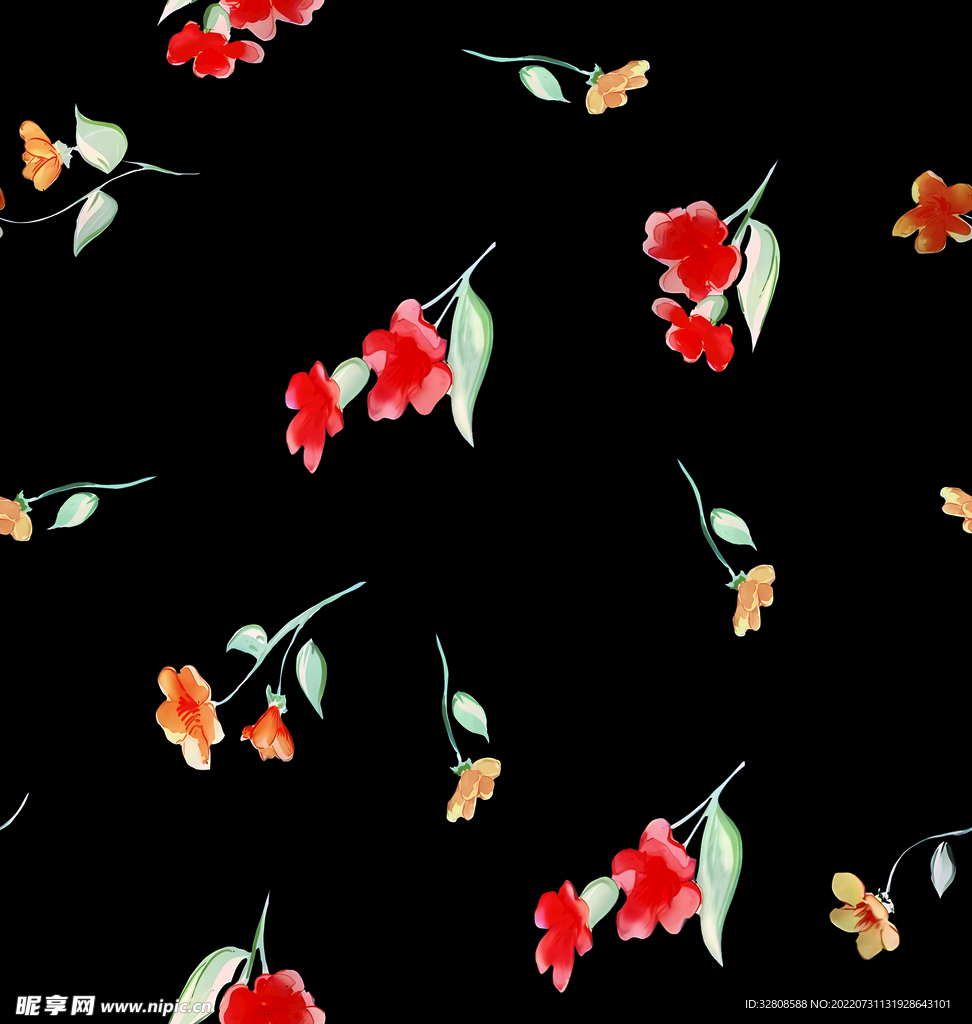 大牌小碎花  几何