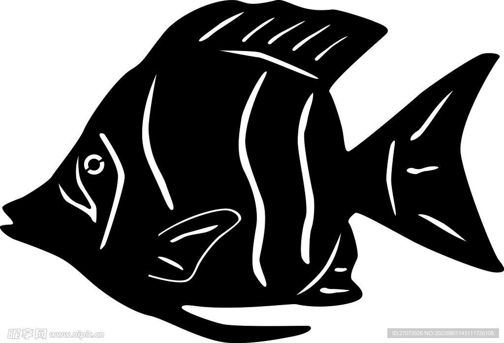 鱼  动物剪影 