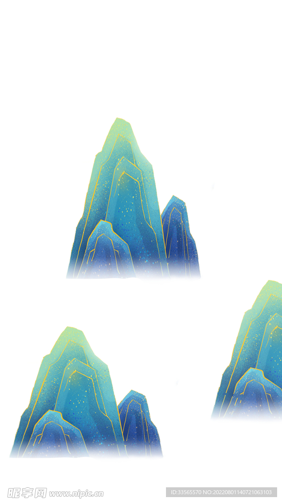 假山  山水  水墨 云峰鎏金