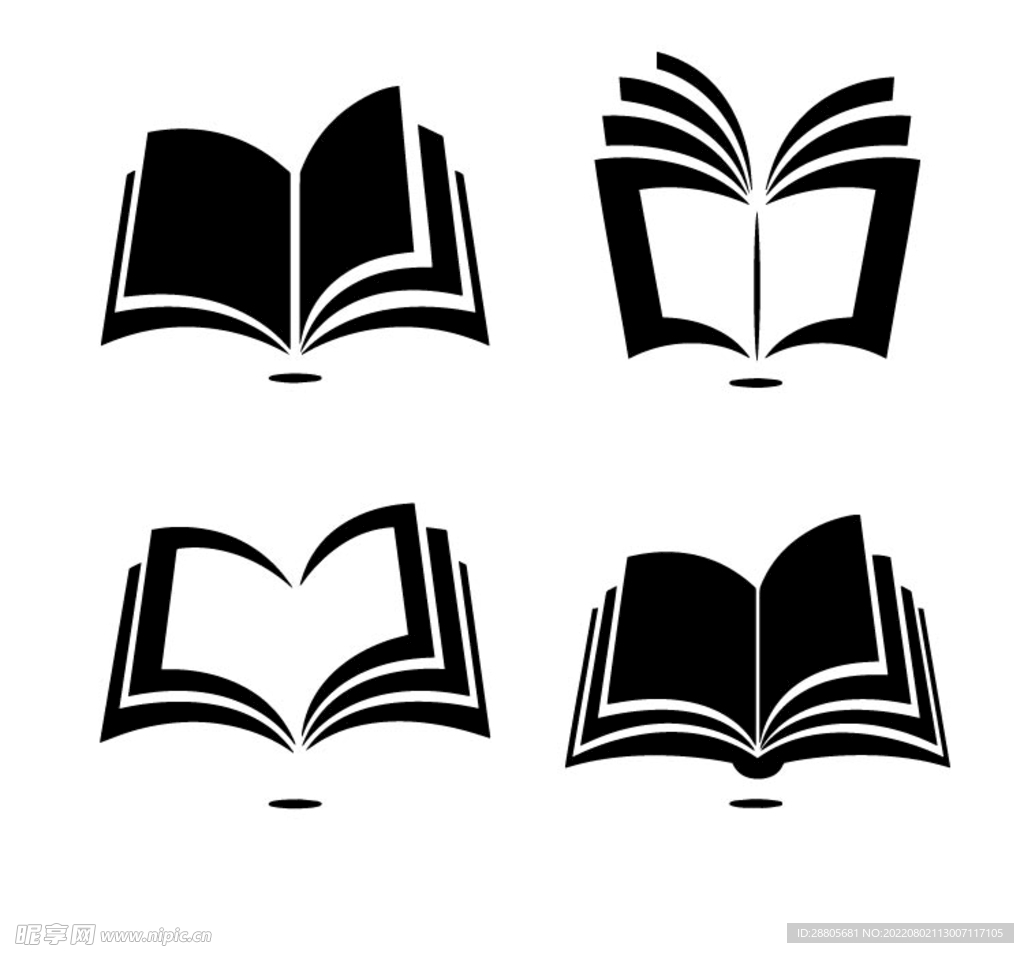 矢量ai图标设计书本图形