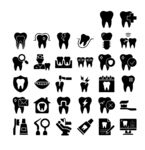 牙齿矢量图形ai口腔医疗图形