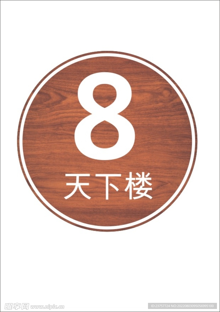 圆形标牌标复古牌门牌