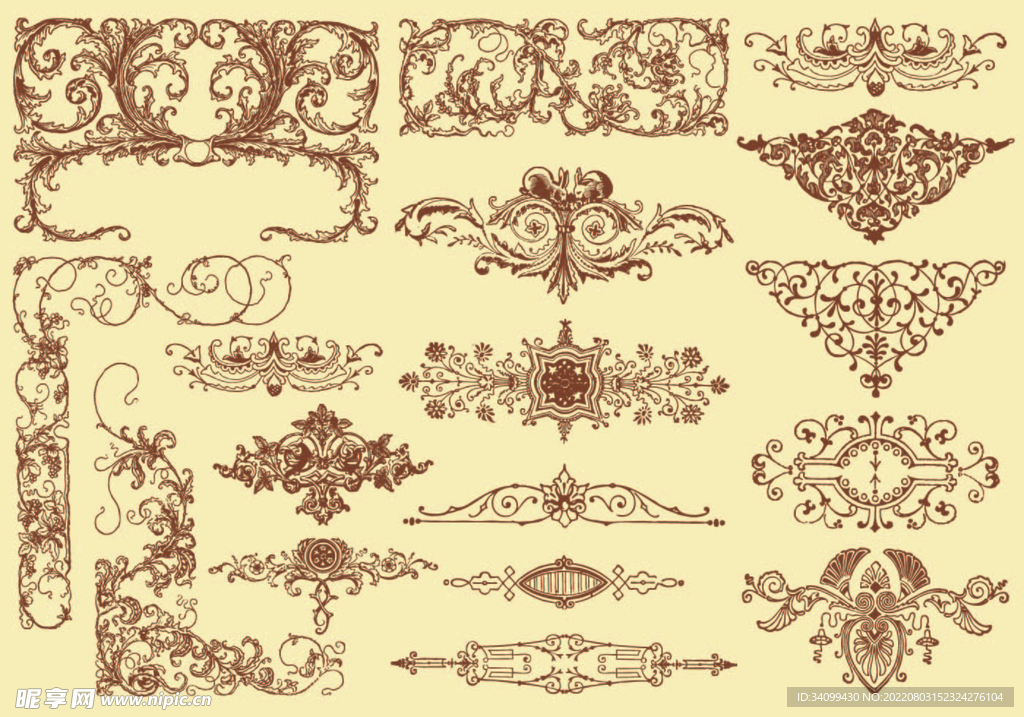 AI矢量花纹底纹背景图片