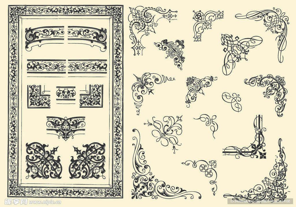 AI矢量花纹底纹背景图片