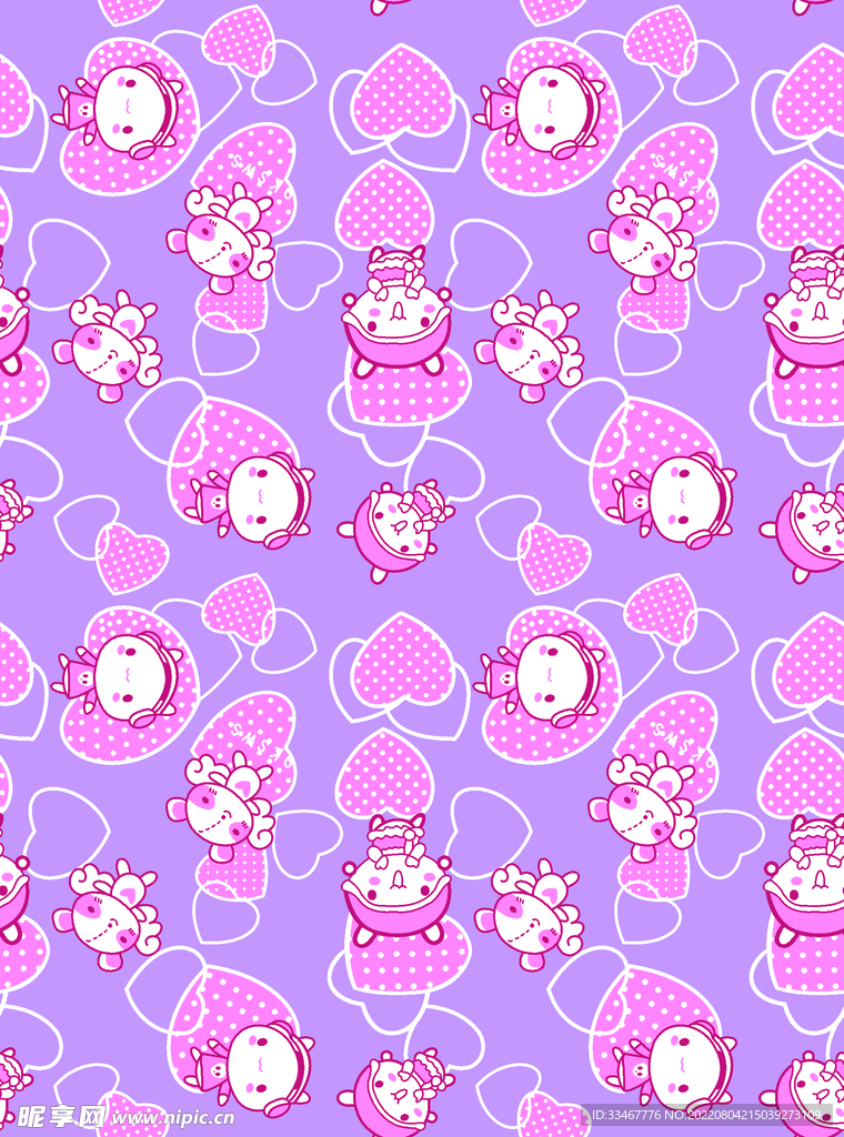 桃红爱心小蜜蜂