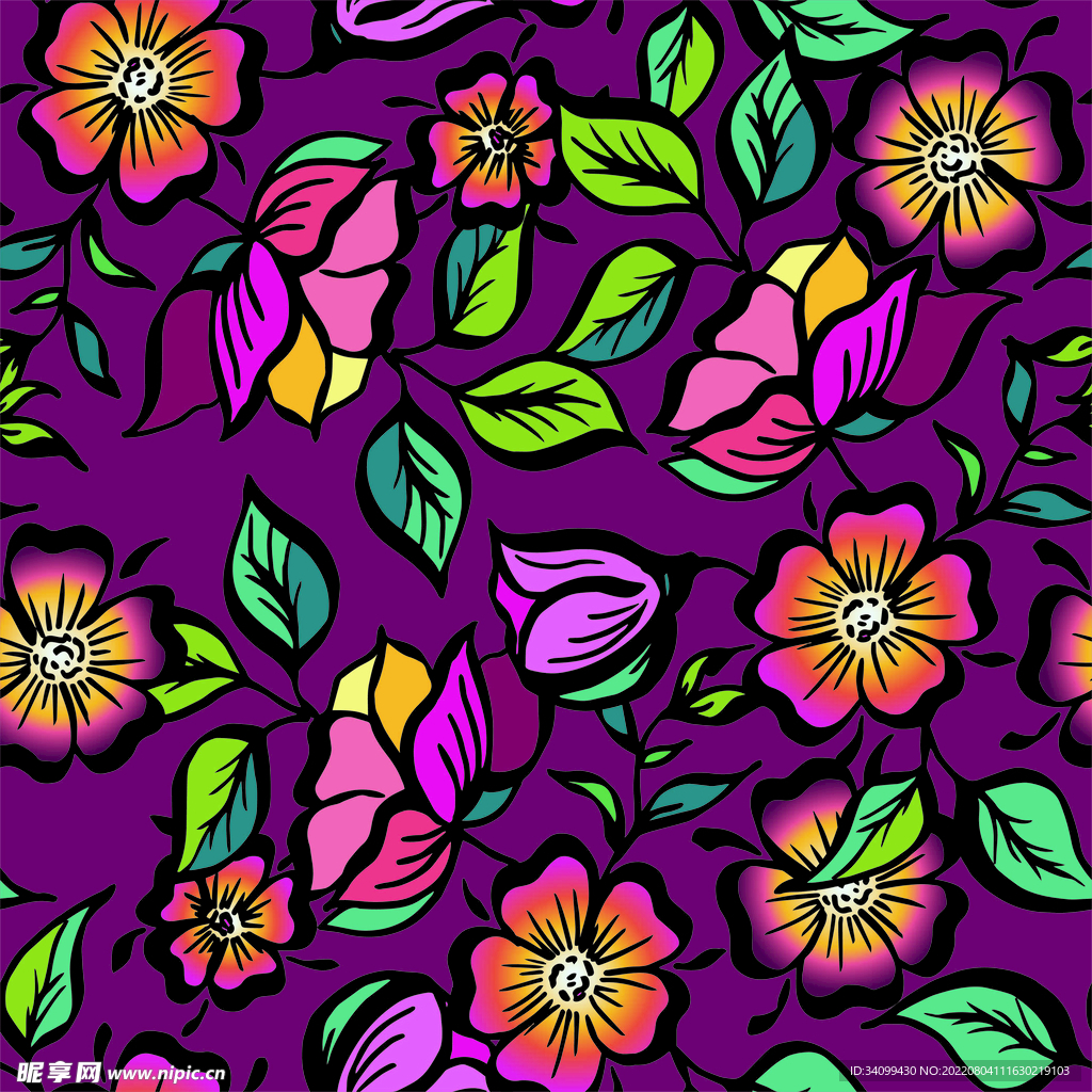 AI矢量花纹底纹背景图片