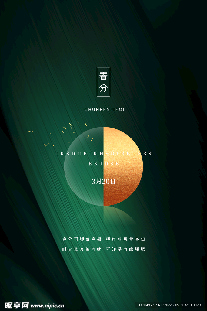 春分插画海报
