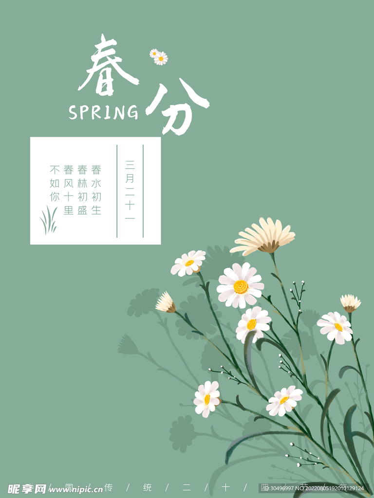 春分插画海报