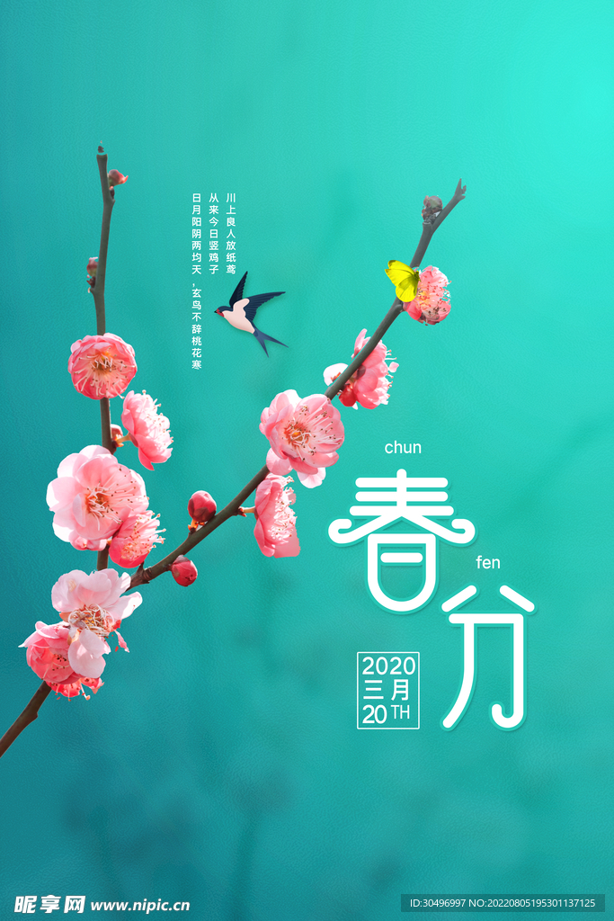 春分插画海报