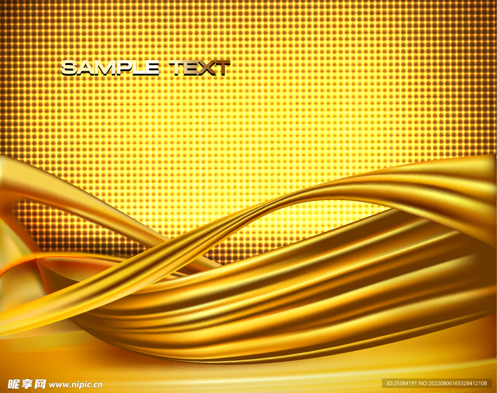 金色波浪背景