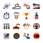 媒介例证赛车图标集模板