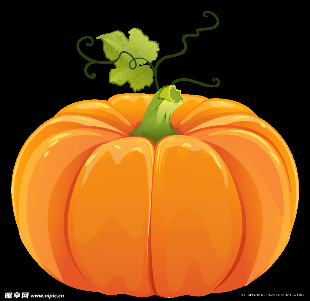手绘高清万圣节南瓜插画素材