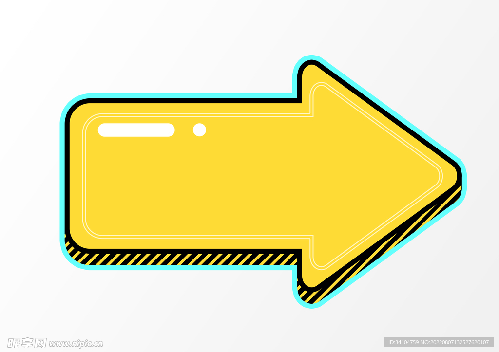 卡通风箭头矢量元素小动画