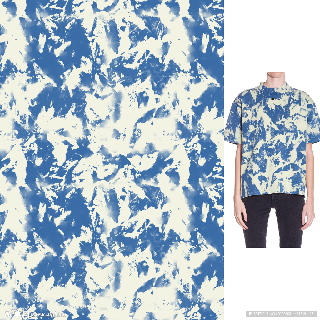 扎染服装数码印花