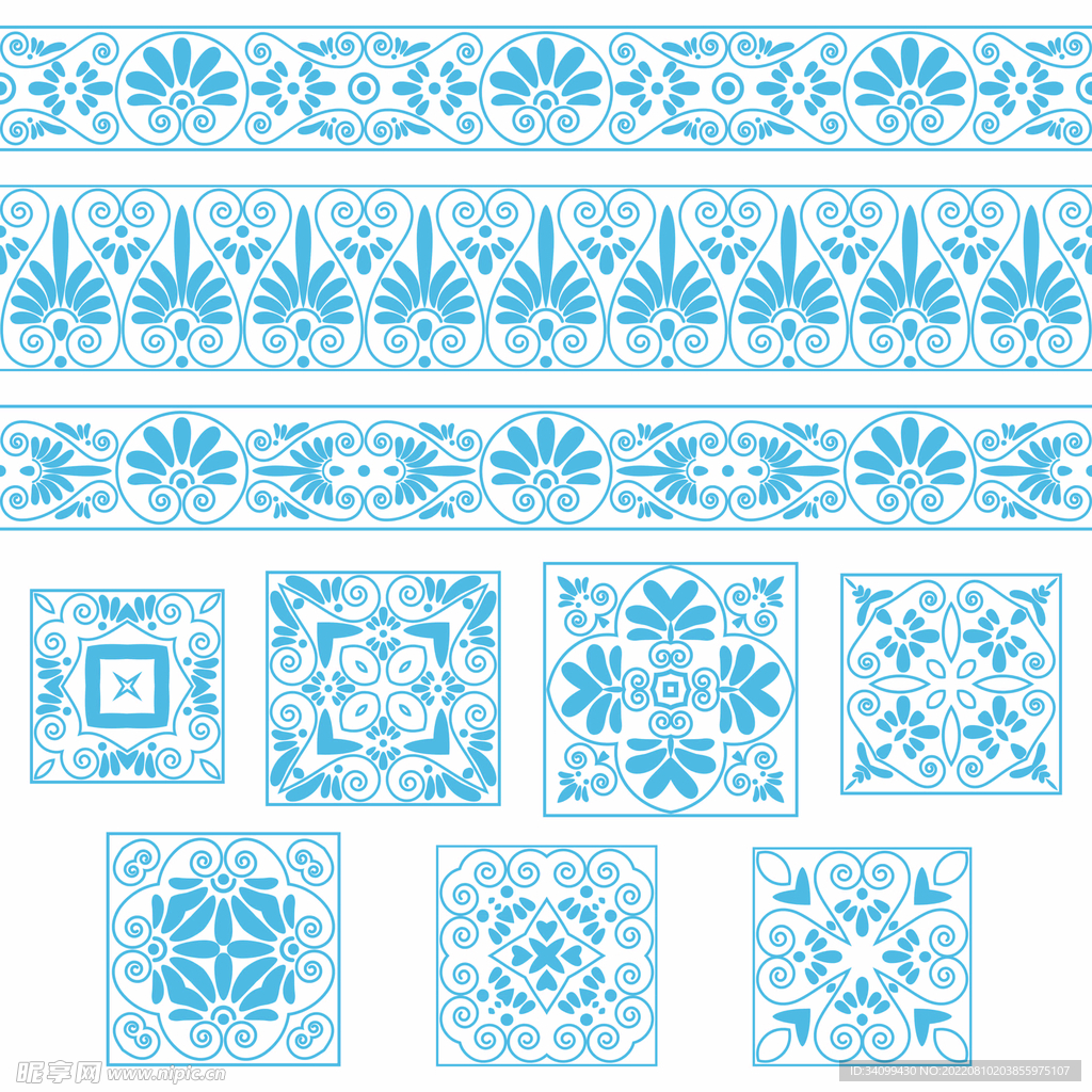 AI矢量花纹底纹背景图片