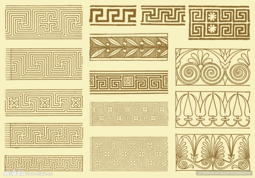 Ai矢量中式花纹