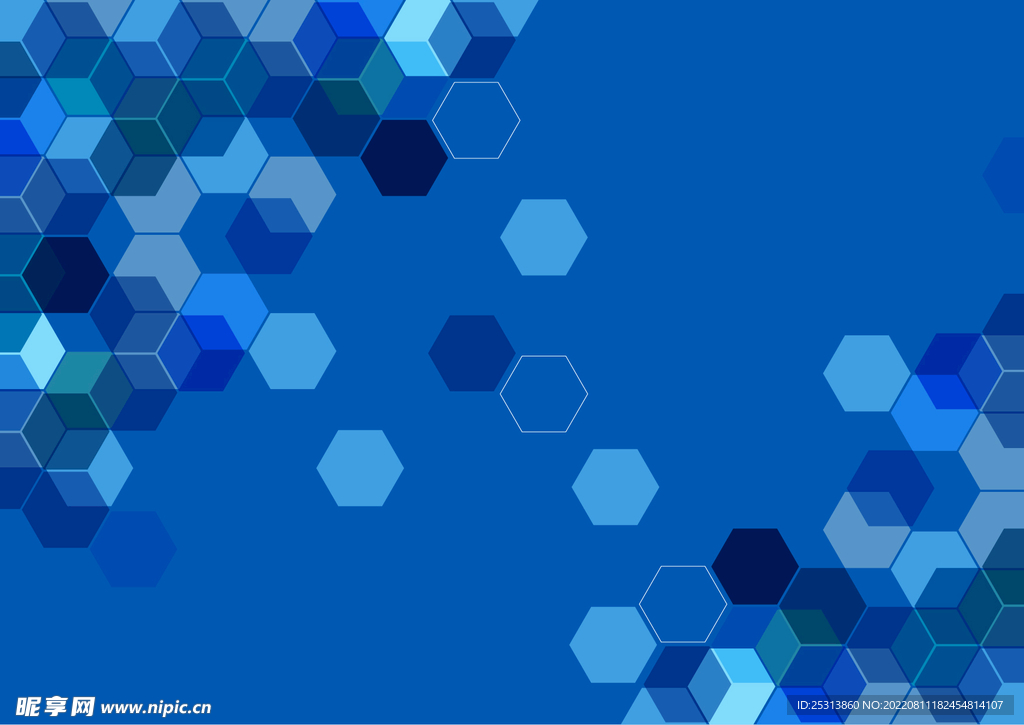 蓝色六边形科技