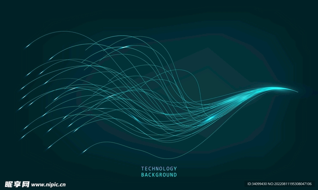 ai矢量科技感线条背景