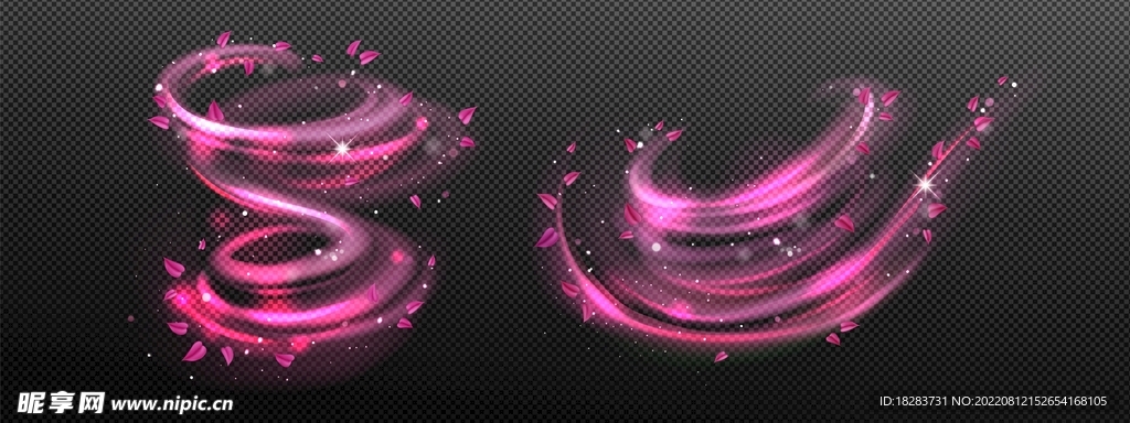 紫红色龙卷风光束素材