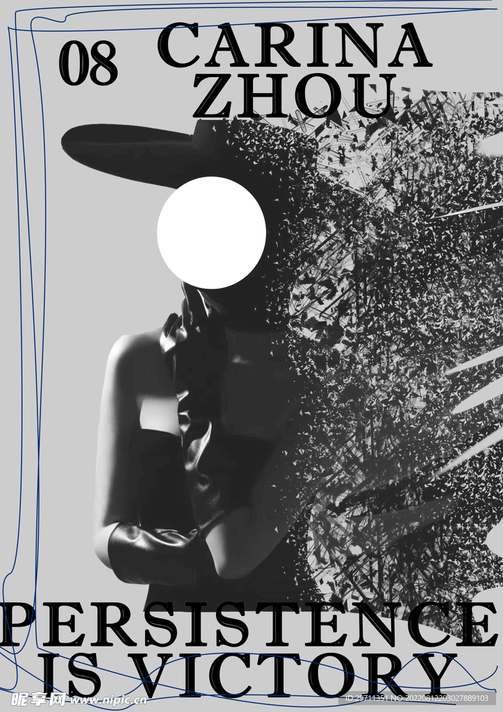 纯原创黑白欧美杂志封面设计